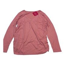 Isabel Maternity TShirt XXL Rose Mauve Long Sleeve Modal Blend Shirred S... - $7.69