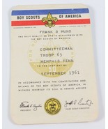 Vintage 1961 Committeeman Troop 65 Memphis Tenn. Membership Card Boy Sco... - $15.81 CAD
