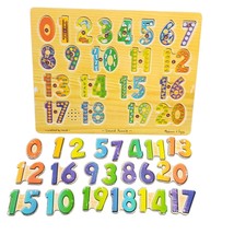 Melissa &amp; Doug See &amp; Hear Pre-School 21pc Wooden Number Puzzle With Soun... - £9.28 GBP