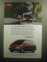 1993 Toyota Previa Minivan Ad - keep a mountain from becoming an uphill battle - $14.99