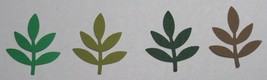Discontinued BRANCH LEAF LEAVES Punch Set lot of 60 punch-outs Cutouts  ... - $6.24