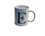 Royal Norfolk White Ceramic Personalized Letter E Coffee Mug 16 oz - £13.94 GBP