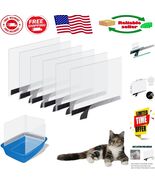 6-Pack High-Side Cat Litter Box Pee Shields - Ultimate Litter Containment - $774.08 MXN
