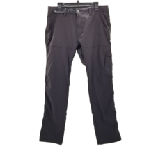 Prana Straight Fit Cargo Hiking Belted Roll Up Pants Mens Size 35 x 32 - $34.21