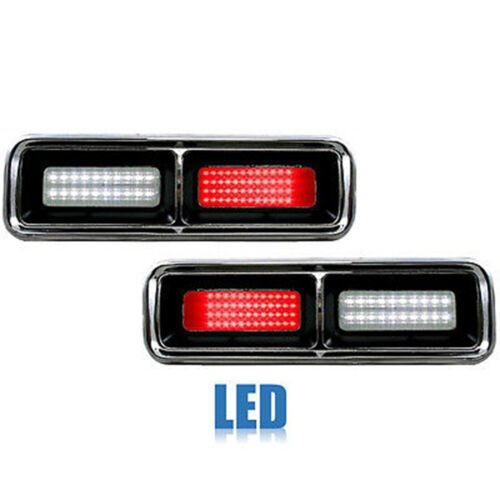 68 1968 Chevy Camaro Clear LED Rear Tail Brake Light Lamp Lenses & Flasher Pair Item image 4