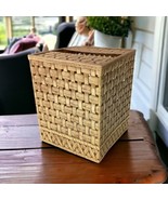 Vintage Gold Metal Tissue Box Cover Woven Ormulu Hollywood Regency Baroq... - £39.10 GBP