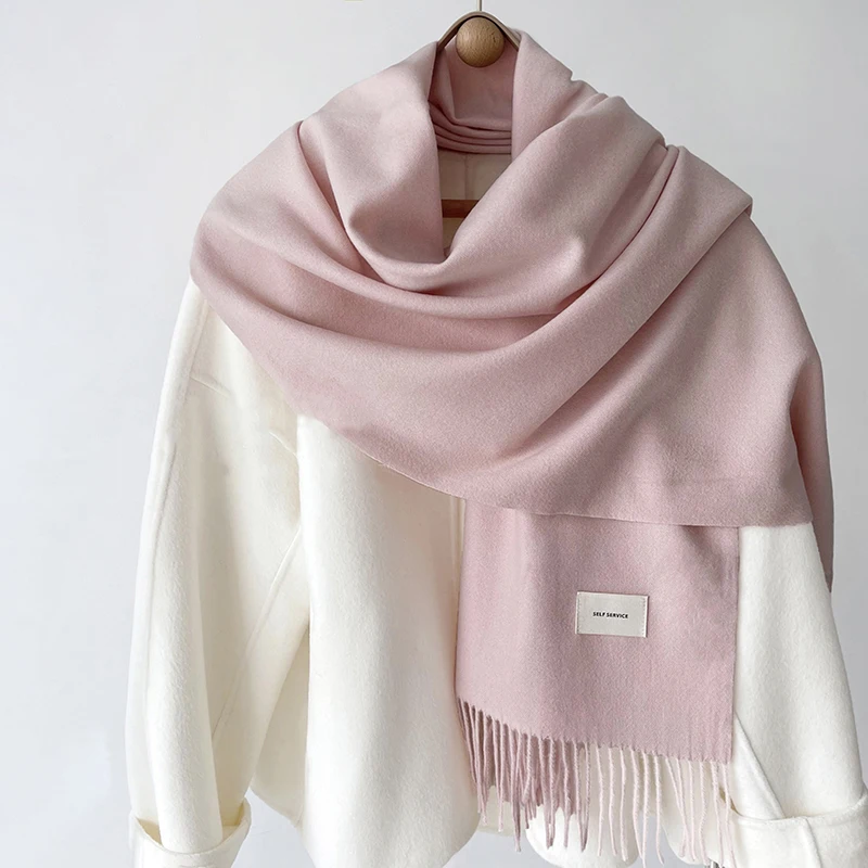 Women’s Winter Scarf: Soft Imitation Cashmere Shawl &amp; Wrap (Pink) - $13.10