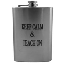 8oz Keep Calm and Teach on Flask - £16.98 GBP