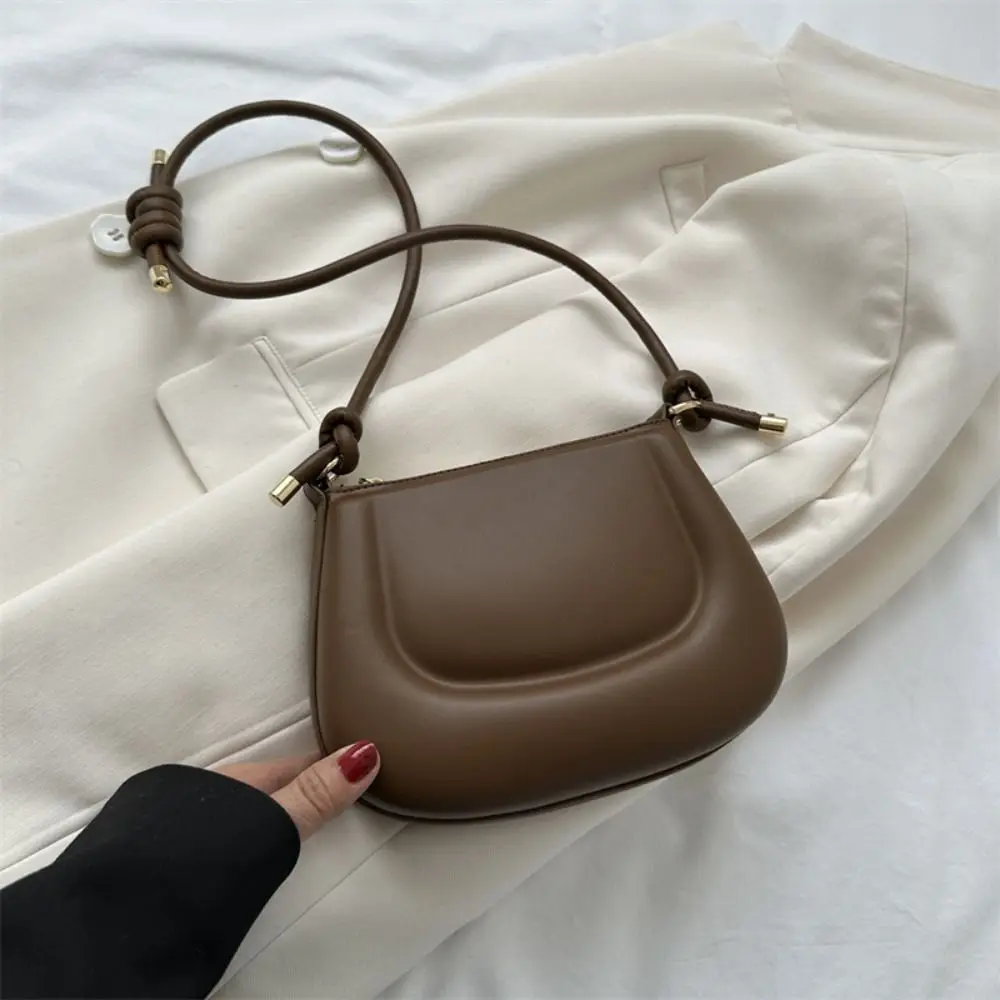 E pu underarm bag shoulder bag crossbody bag solid color handbag simple design minority thumb200