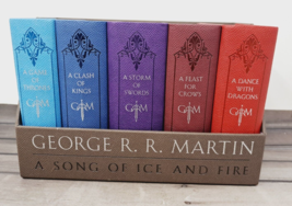 Game of Thrones A Song of Ice &amp; Fire Leather Box Set 5 Vol. George R.R. Martin - £36.26 GBP