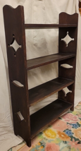 Vintage Mission Bookcase Tiger Oak Dado Tongue Groove Jointary Cutouts o... - $701.25