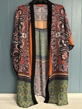 Clover Canyon Swim Women’s Coverup Kimono Multi-color Abstract  Tunic Si... - £54.75 GBP
