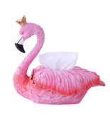 Flamingo Tissue Box  Cute Pink Resin Napkin Holder, Large Size, Living ... - $99.00