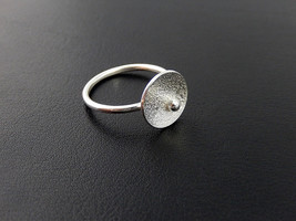 Sterling Silver Circle Ring, Stacking Ring, Thin Band, Minimalist, Size 8 - £37.92 GBP
