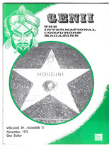 Genii The Conjurors&#39; Magazine November 1975 Vol. 39 No. 11 - $9.75
