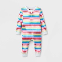 NEW Baby Striped Matching Family Pajama Union Suit 6-9 MONTHS - $12.00