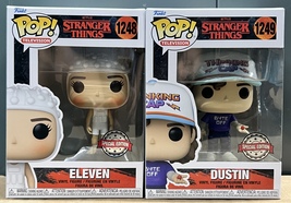 Funko Pop Stranger Things Eleven 1248 and Dustin 1249 Exclusuve Combo - £63.03 GBP