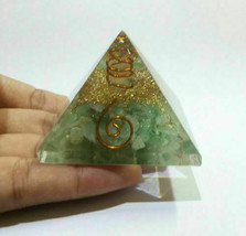 Green Aventurine Orgone Pyramid - Heart Chakra - For Good Luck &amp; Success - £29.91 GBP