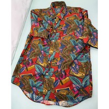 Vintage Woolrich Men Hawaiian Shirt &quot;Hotel California&quot; Wooden Button Up Large L - £23.33 GBP