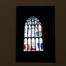Incredible Colorful Stained Glass Window Church VTG 35mm Kodachrome Slide 1977 - £7.97 GBP