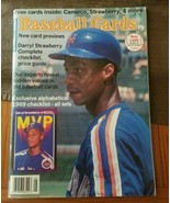 Baseball Cards Magazine Map 1989 #45 Darry Strawberry Cover 6 uncut card... - £9.84 GBP