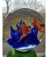 Murano Glass Fish Aquarium Sculpture Paperweight Bubbles Art Waves Beach... - €45,69 EUR