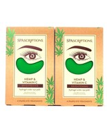 2 Boxes SpaScriptions Hemp &amp; Vitamin C Brightening 4 Pairs Hydrogel Unde... - £19.33 GBP