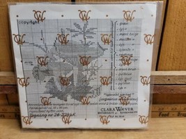 1960s Clara Waever Counted Cross Stitch Nr 26-3284c Mushroom Lysviolet S... - £70.10 GBP