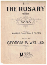 The Rosary Sheet Music Georgia Welles Robert Rogers Piano Ukulele - £2.81 GBP