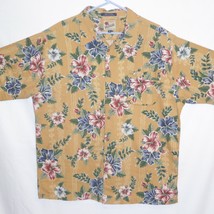 Tommy Hilfiger 2XL Men Hawaiian Camp Short Sleeve Button Shirt Orchid Floral - £21.34 GBP