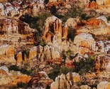 Cotton Mountains Rocks Trees American Heritage Fabric Print by the Yard ... - $11.95