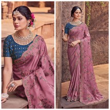 Premium Organza Silk Saree, Designer Blouse Work, Cocktail Partywear Sar... - £96.70 GBP