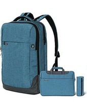 Men &amp; Women Blue School Backpack, Laptop Bag &amp; Pencil Pouch - - £10.30 GBP