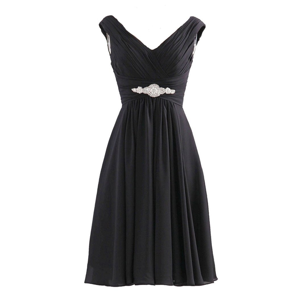 Kivary Short Knee Length A Line V Neck Prom Dresses Wedding Party Cocktail Gowns