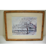 Framed Print Sketch of Building Hotel Inn by Helen McDaniel Ltd Edition ... - $69.99