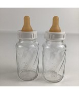 Vintage Evenflo Glass Baby Bottles Classic Infant Cap Ring Nipple 4oz Lot 8 - $47.45 CAD