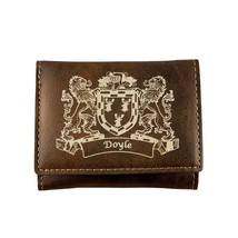 Doyle Irish Coat of Arms Rustic Leather Wallet - £19.89 GBP