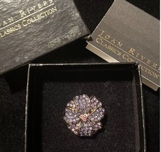 Vintage QVC Joan Rivers Classics Collection Pavé Violet Ring, NIB, Sz 10 - $14.00