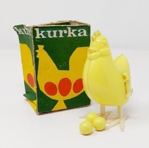 Plastic Egg Laying Chicken Toy VTG Polish People&#39;s Republic VTG Poland w Box - $35.10