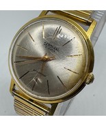 VTG Cardinal Watch Men 17J Gold Tone Hand Winding Mechanical Leather ~Ru... - $62.56 CAD