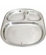 Prisha India Craft Stainless Steel 3 in 1 Compartment Divided Tray for K... - £21.58 GBP