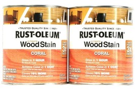 2 Rust-Oleum 32 Oz Ultimate Wood Stain One Coat 330109 Coral Dries In 1 Hour