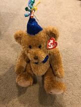 Ty Beanie Buddies 2006 Party Happy Birthday Plush Stuffed Toy Animal Bea... - £6.00 GBP