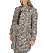 calvin-klein-plus-size-novelty-open-front-t-black-multi-14w - $34.00