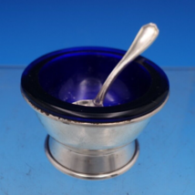 Hepplewhite by Reed and Barton Sterling Silver Salt Dip Cobalt Liner Spo... - $88.11