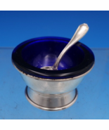 Hepplewhite by Reed and Barton Sterling Silver Salt Dip Cobalt Liner Spo... - $119.98 CAD