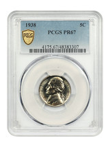 1938 5C PCGS PR67 - $534.71