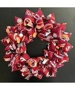 Virginia Tech Handmade Fabric Wreath for Hokie Students for Dorm Room or... - £42.50 GBP