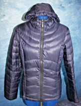 Andrew Marc Premium Down Packable Quilted Navy Hooded Full Zip Puffer Jacket ~S~ - £16.88 GBP