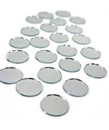 24 rOund MIRRORS 3/4&quot;inch diameter Circle Shape circular Real GLASS MIRR... - $17.71